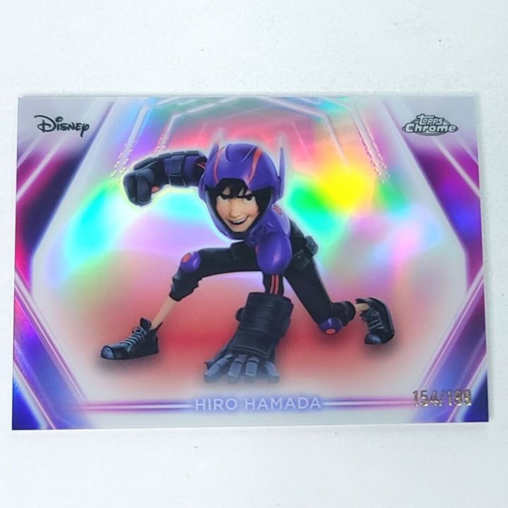 Hiro Hamada Topps 2026 Disney Neon Holo Chrome Refractor Limited 154/199 CNE